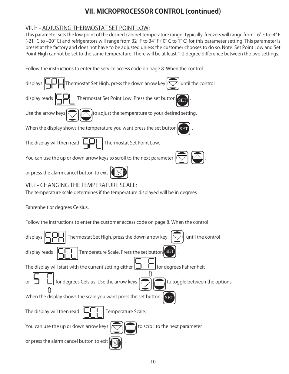 Vii. microprocessor control (continued) | Traulsen TU044HT User Manual | Page 11 / 24