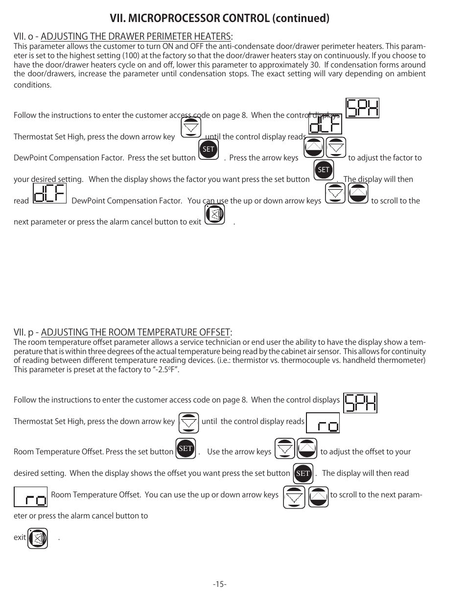 Vii. microprocessor control (continued) | Traulsen TU044HT User Manual | Page 16 / 24