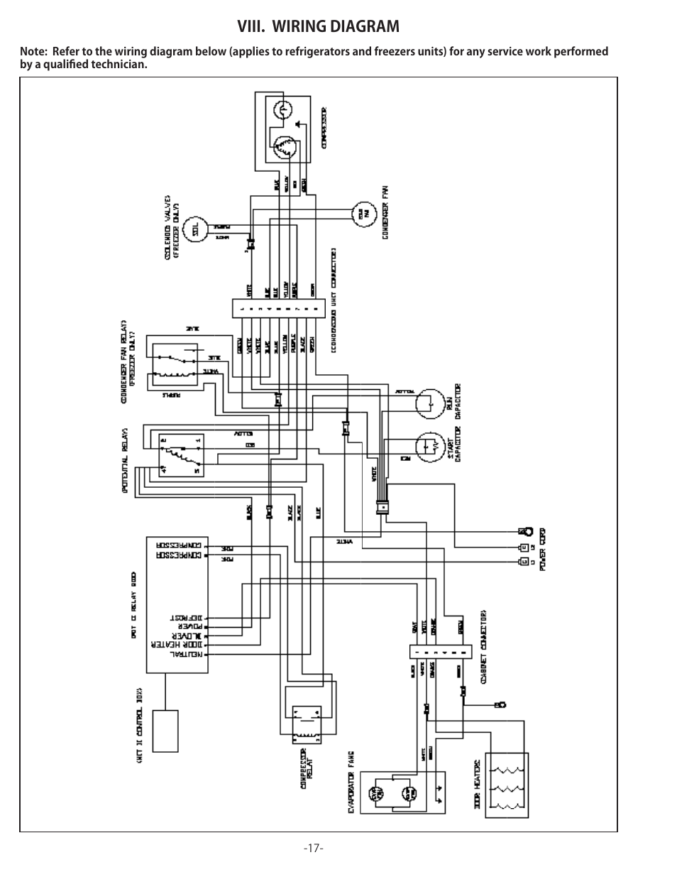 Viii. wiring diagram | Traulsen TU044HT User Manual | Page 18 / 24