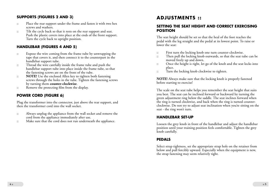 Tunturi E3 User Manual | Page 3 / 9