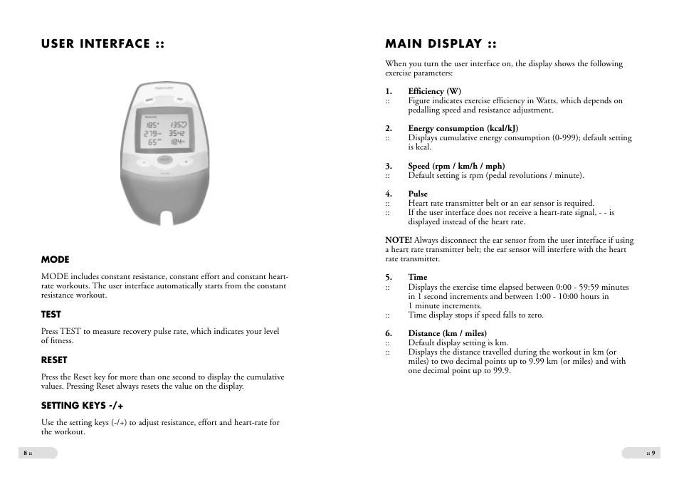 Tunturi E3 User Manual | Page 5 / 9