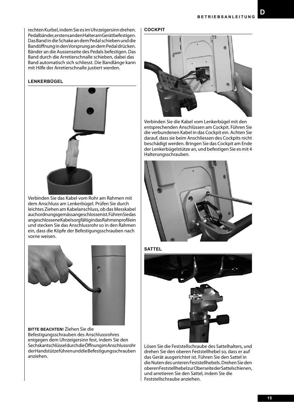 Tunturi E40 User Manual | Page 15 / 96