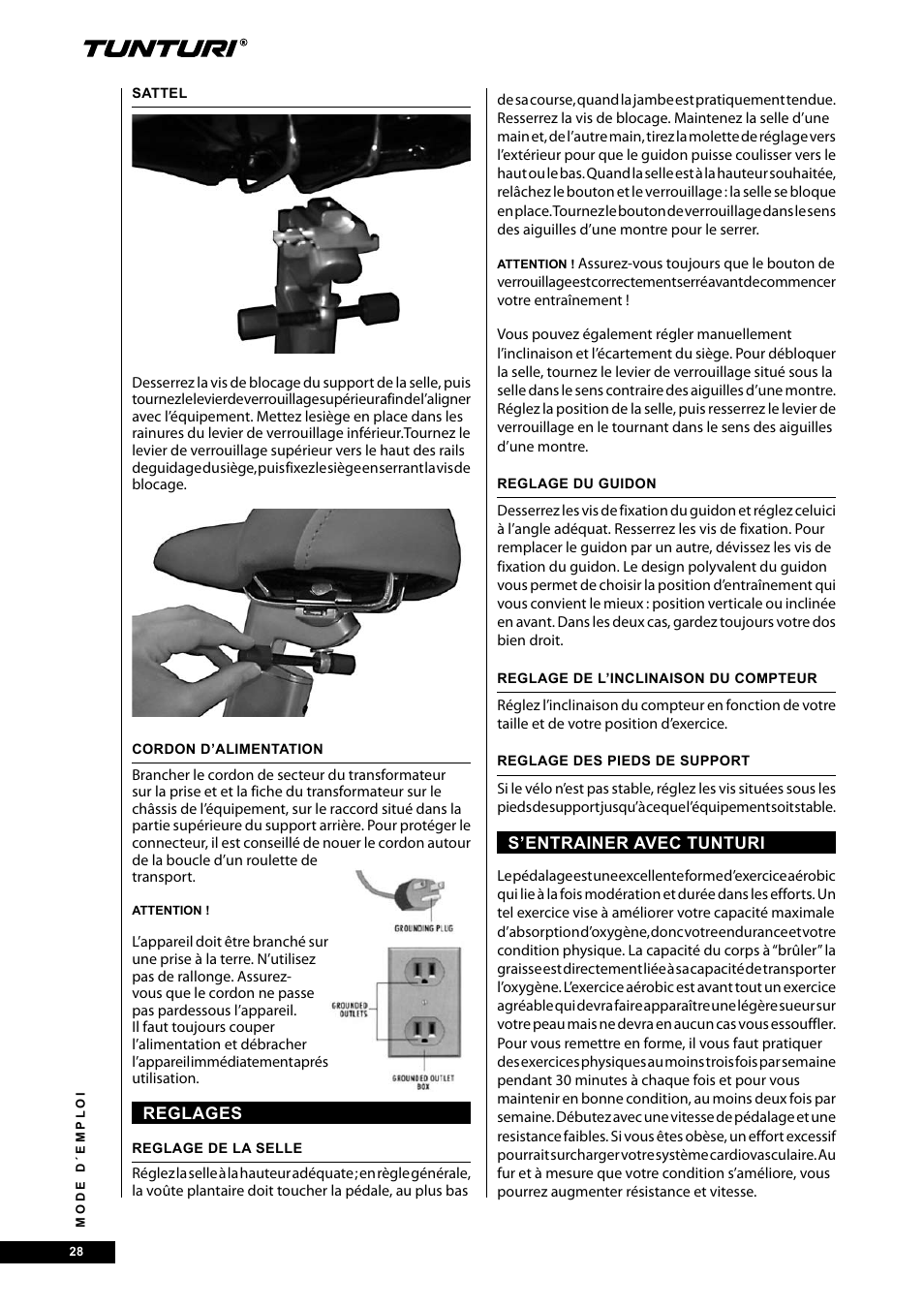 Tunturi E40 User Manual | Page 28 / 96