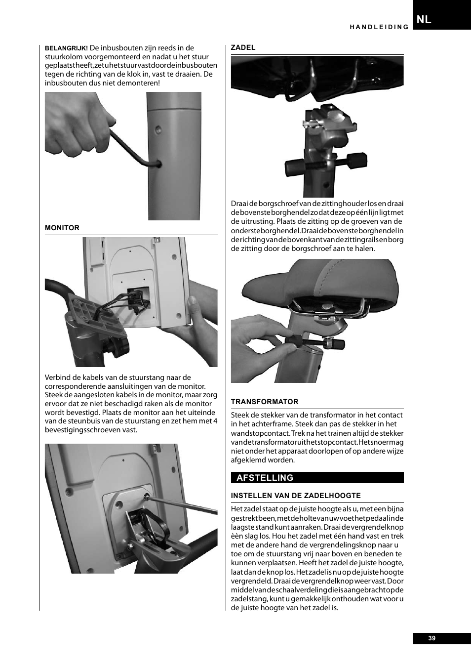 Tunturi E40 User Manual | Page 39 / 96