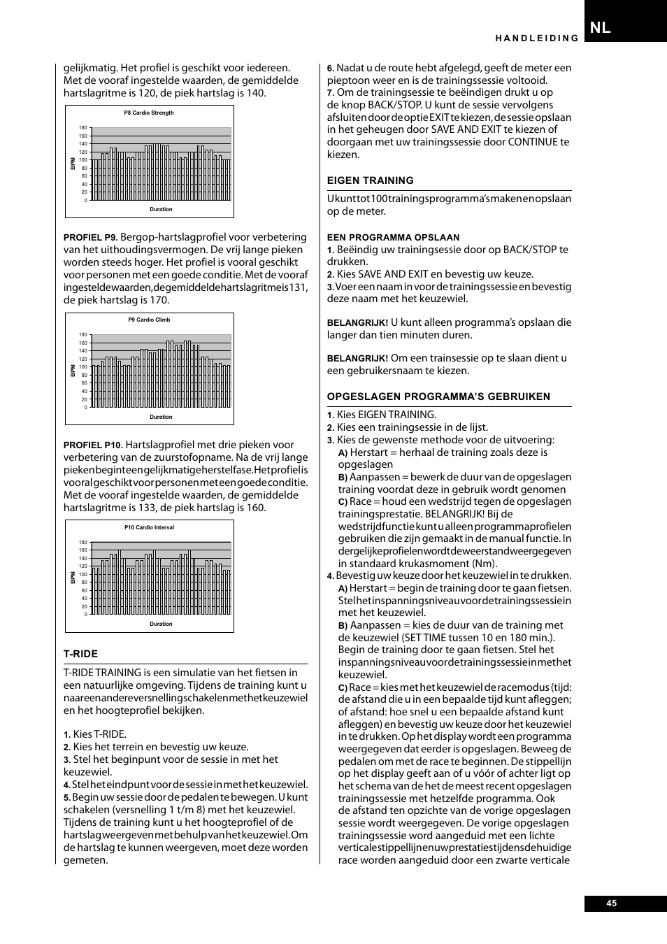 Tunturi E40 User Manual | Page 45 / 96