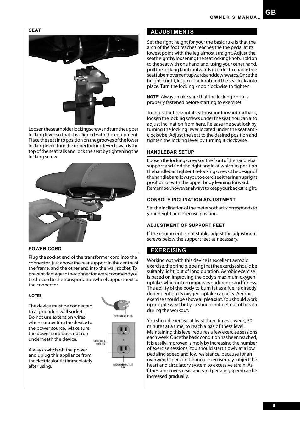 Tunturi E40 User Manual | Page 5 / 96