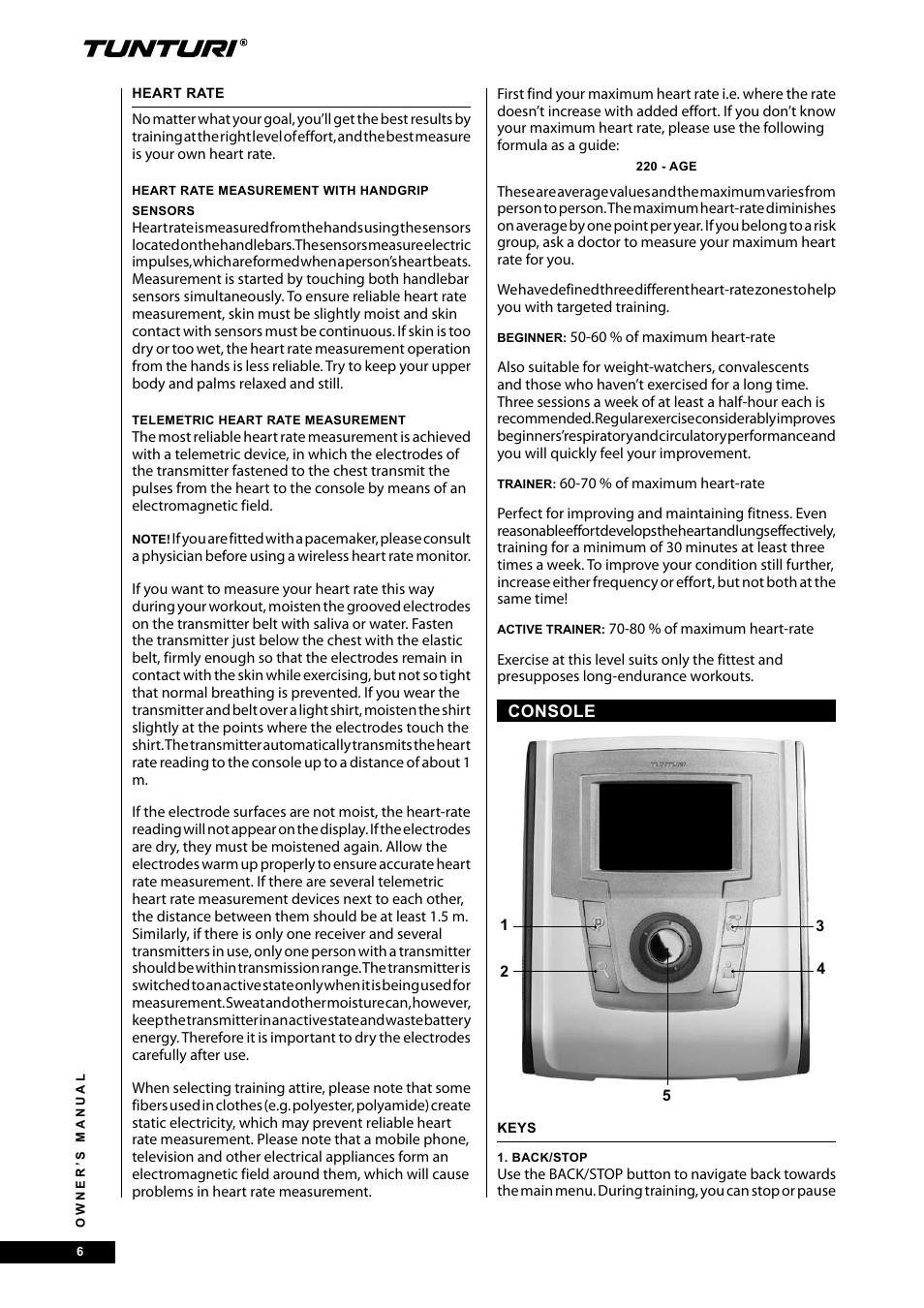 Tunturi E40 User Manual | Page 6 / 96