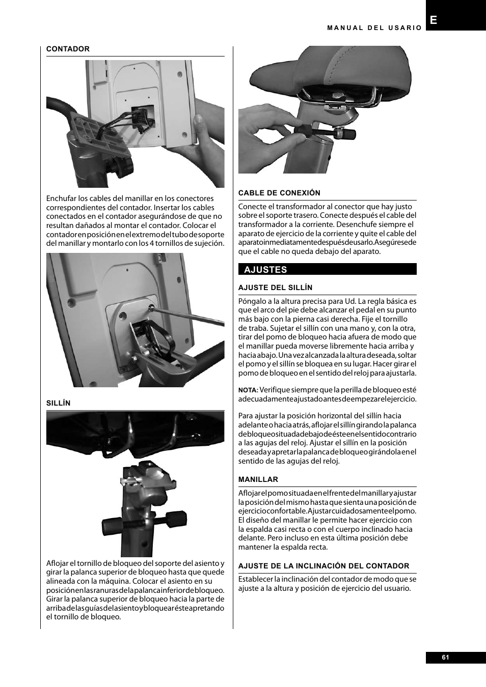 Tunturi E40 User Manual | Page 61 / 96