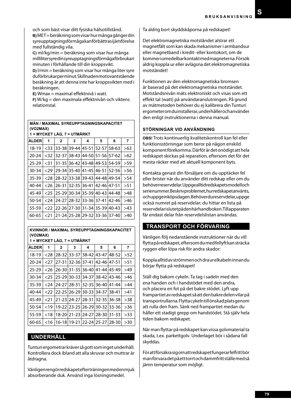 Tunturi E40 User Manual | Page 79 / 96