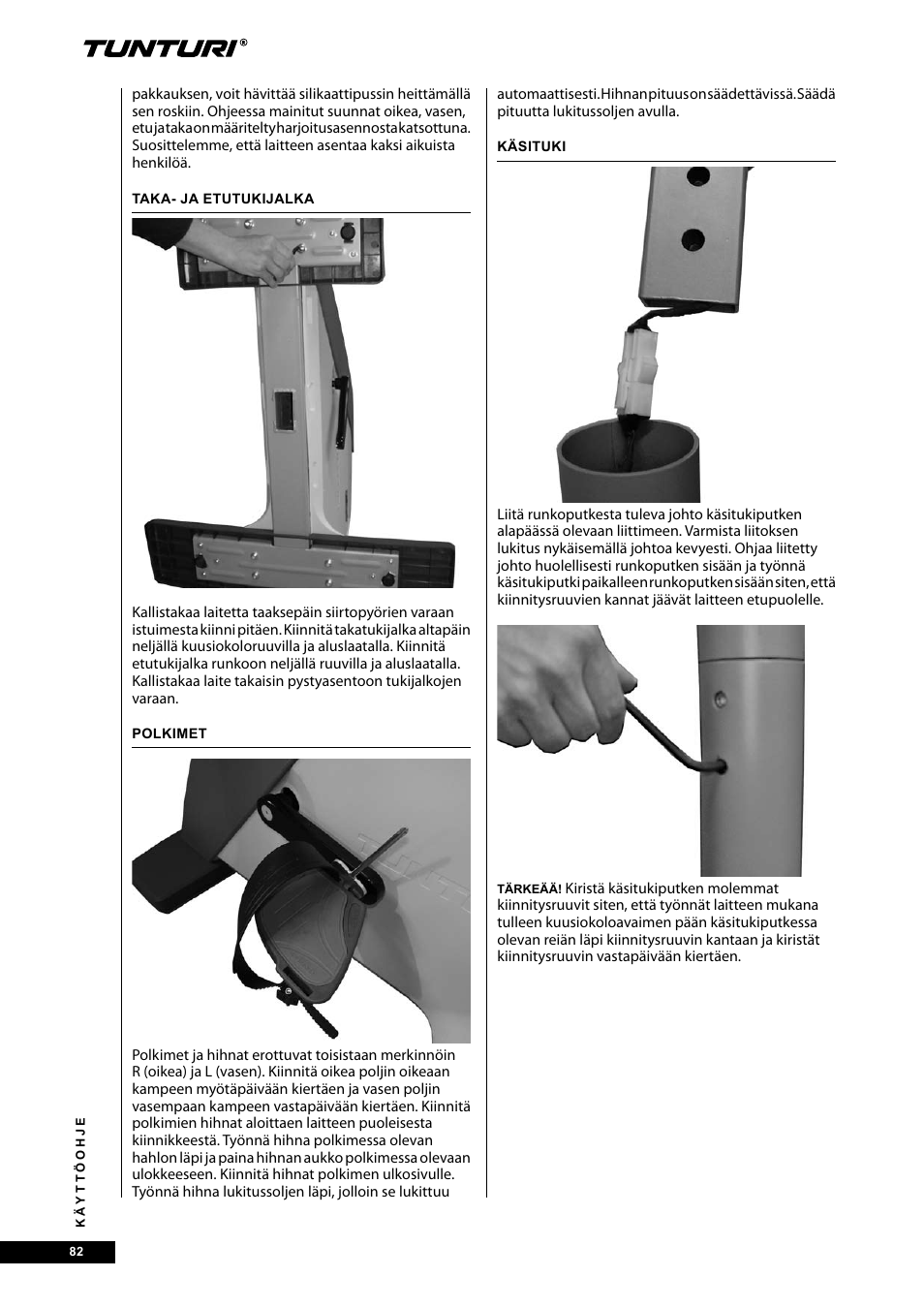 Tunturi E40 User Manual | Page 82 / 96