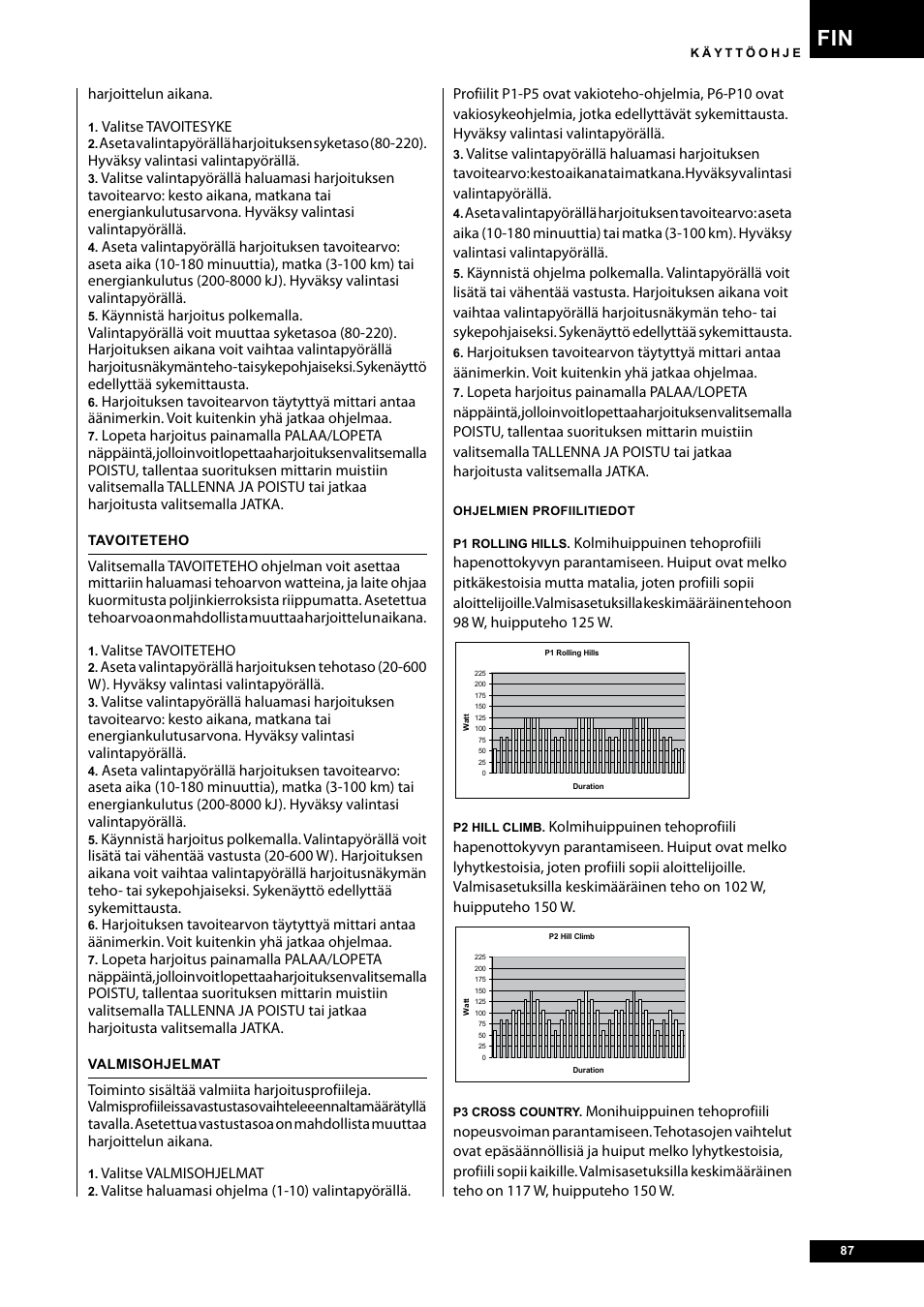 Tunturi E40 User Manual | Page 87 / 96