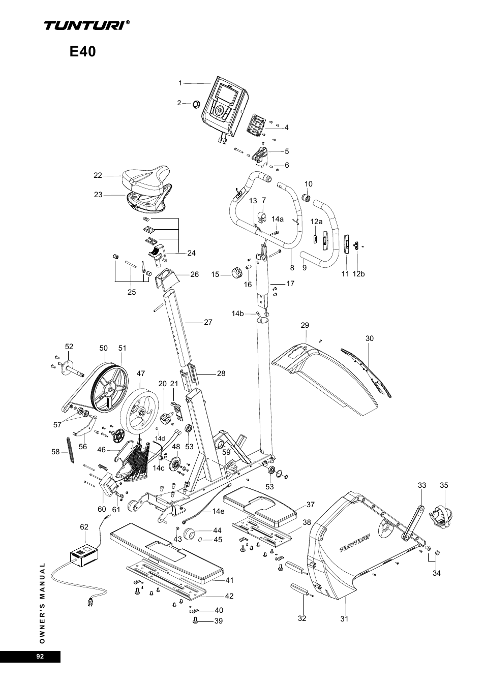 Tunturi E40 User Manual | Page 92 / 96