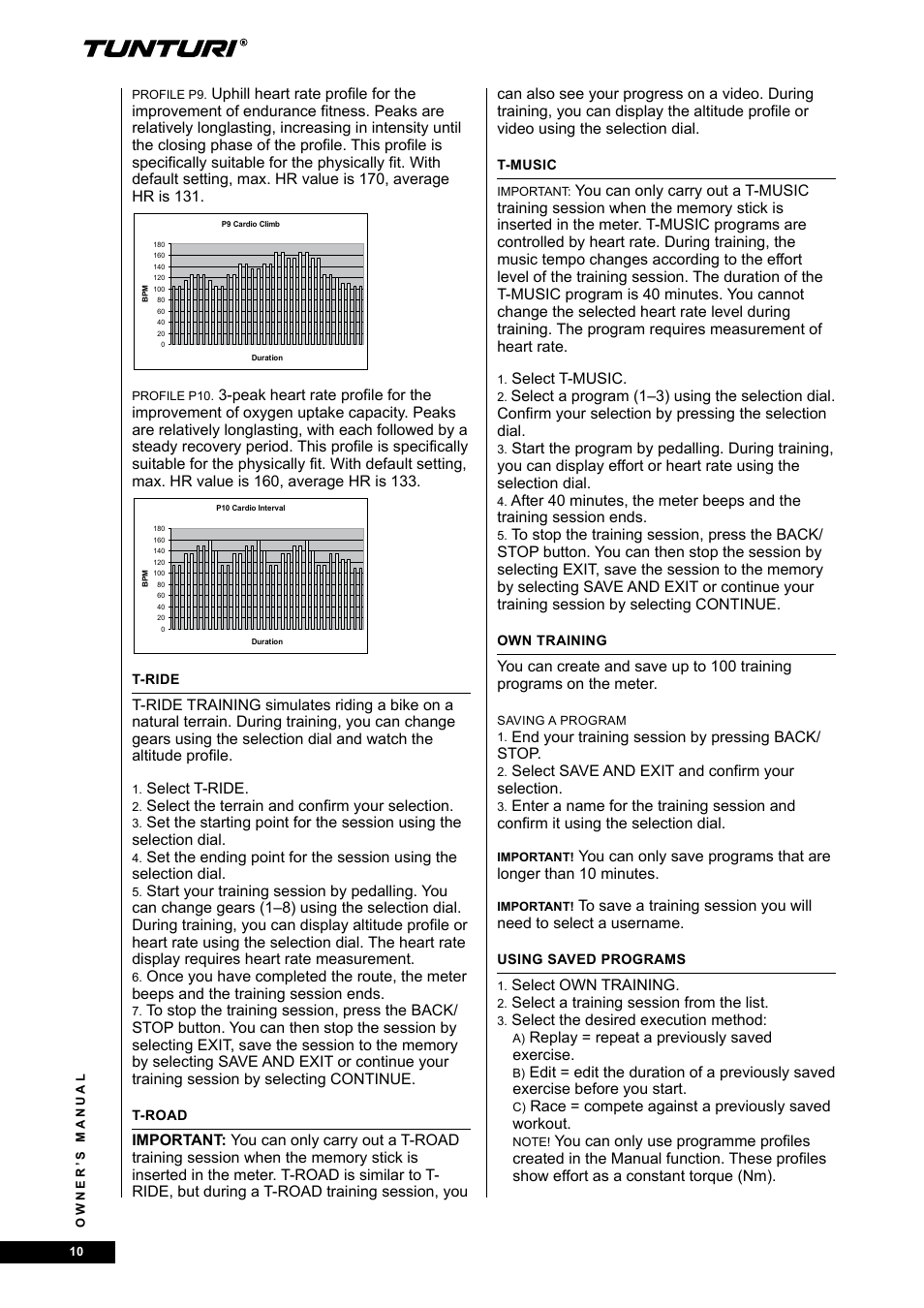 Tunturi E80R User Manual | Page 10 / 112