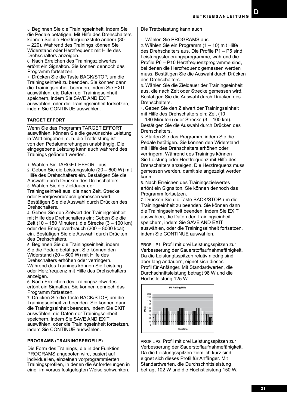 Tunturi E80R User Manual | Page 21 / 112