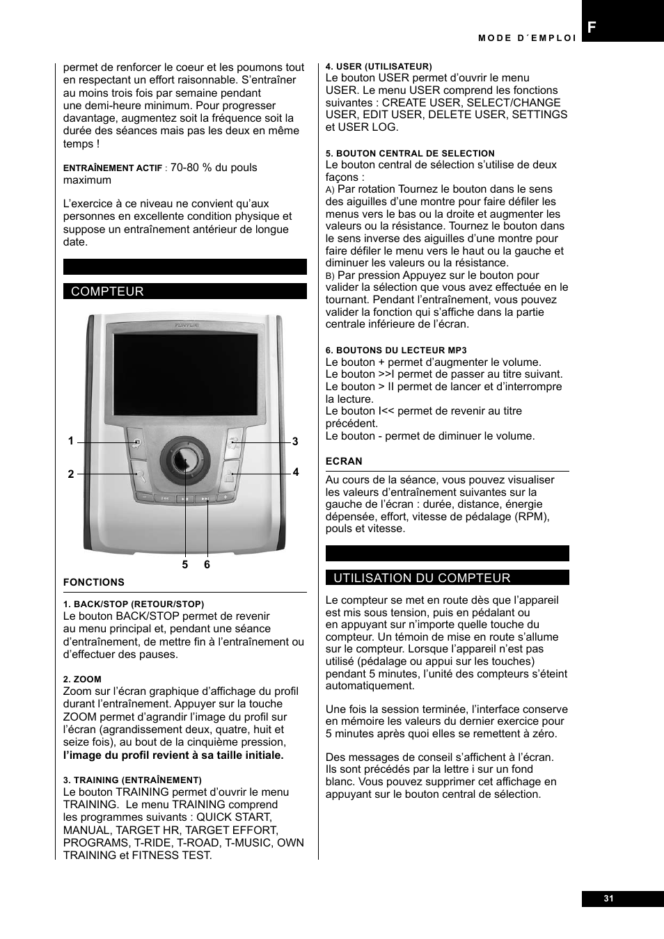 Tunturi E80R User Manual | Page 31 / 112