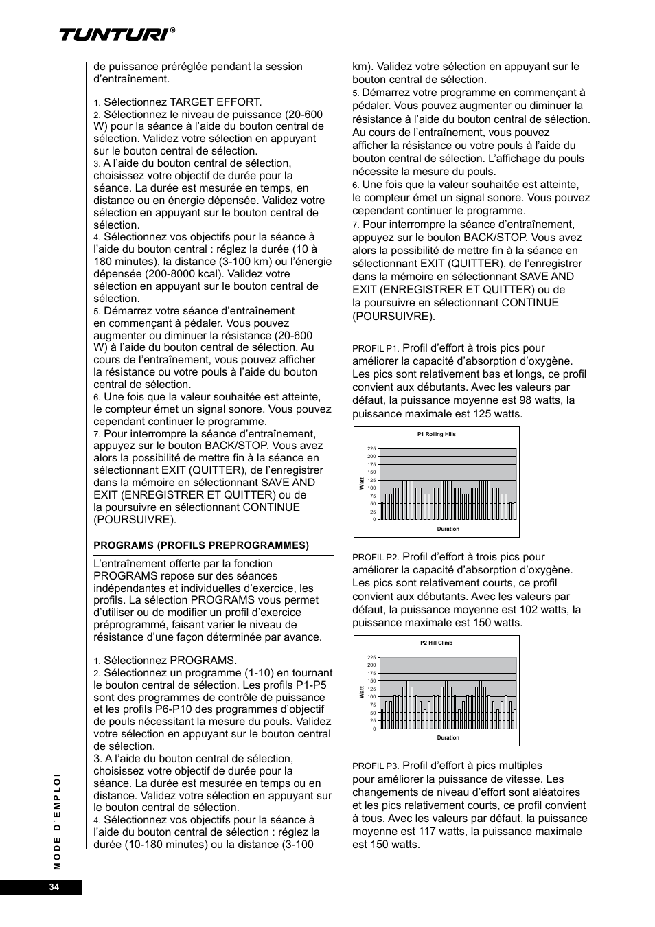 Tunturi E80R User Manual | Page 34 / 112