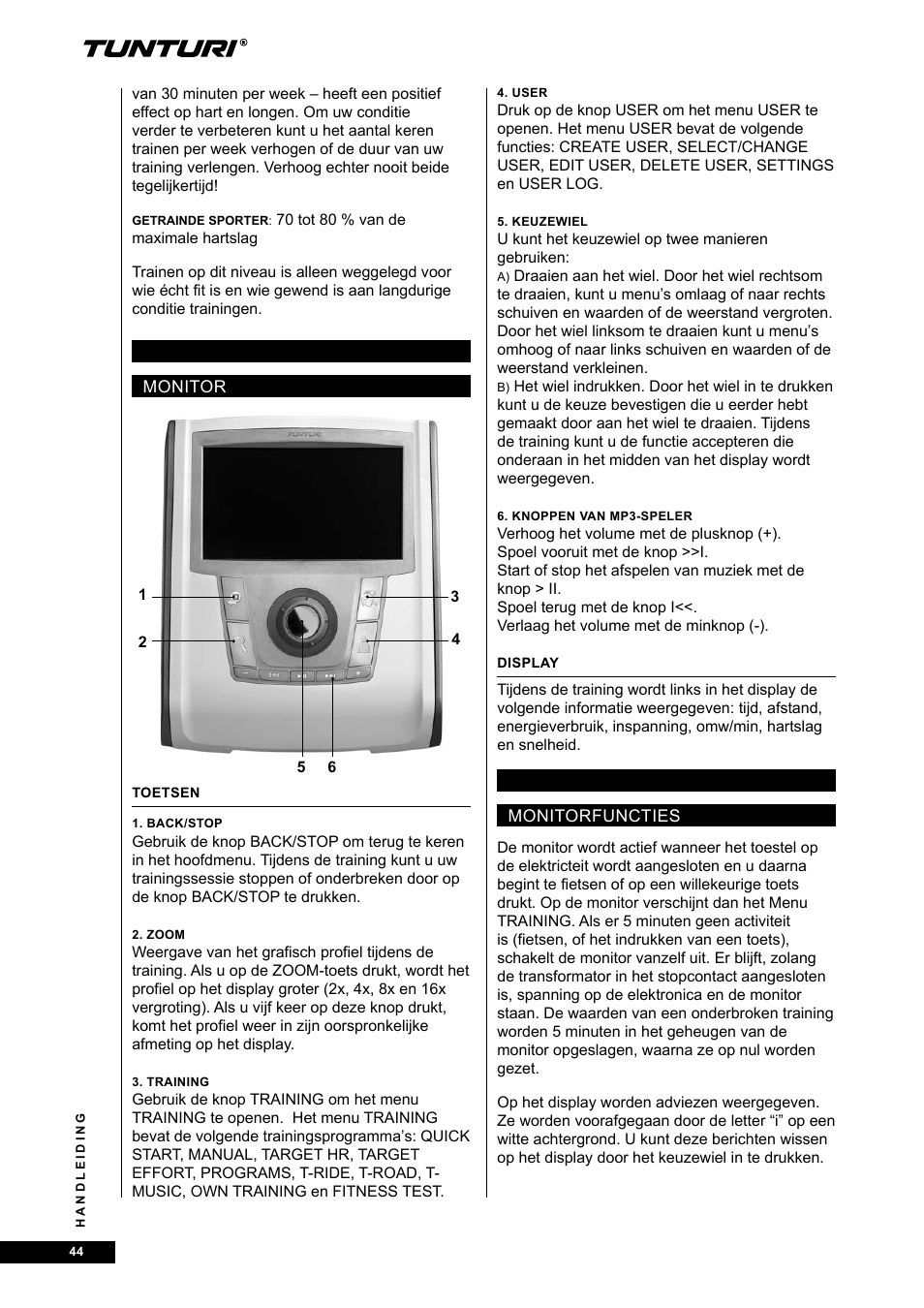 Tunturi E80R User Manual | Page 44 / 112