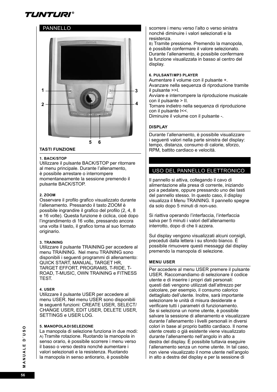 Tunturi E80R User Manual | Page 56 / 112