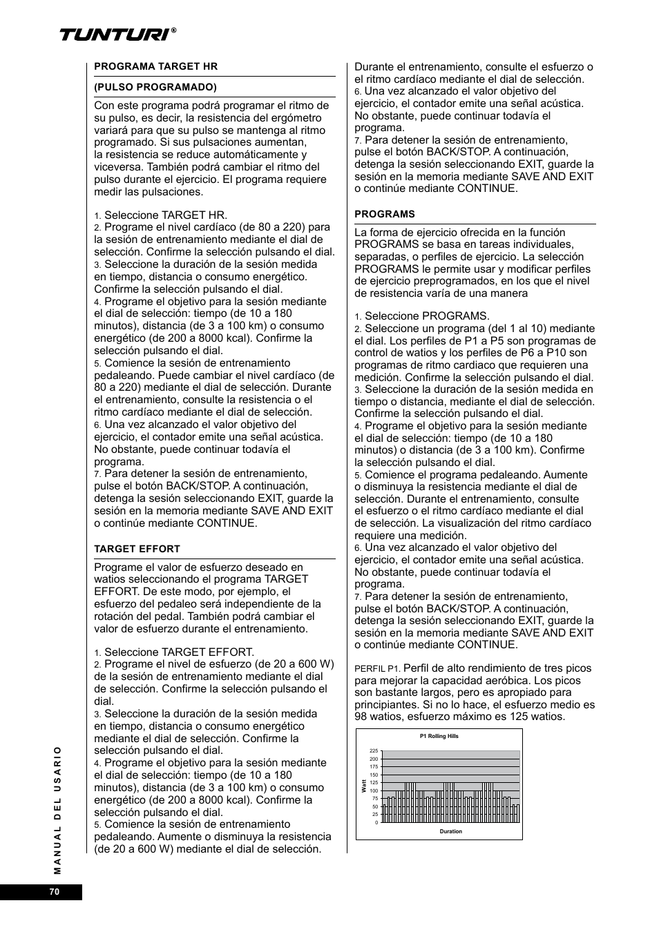 Tunturi E80R User Manual | Page 70 / 112