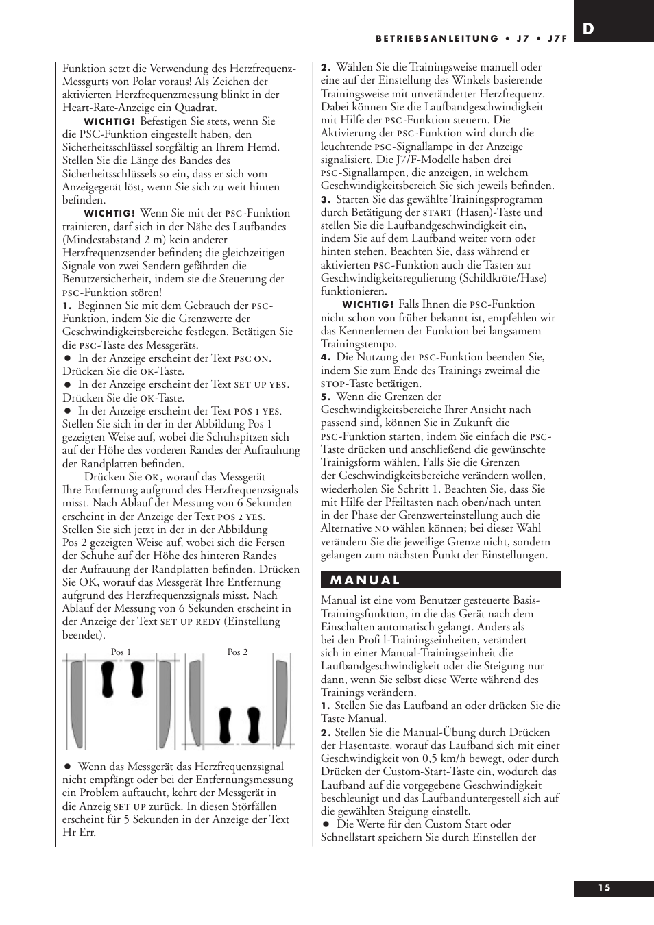 Tunturi J7F User Manual | Page 15 / 72