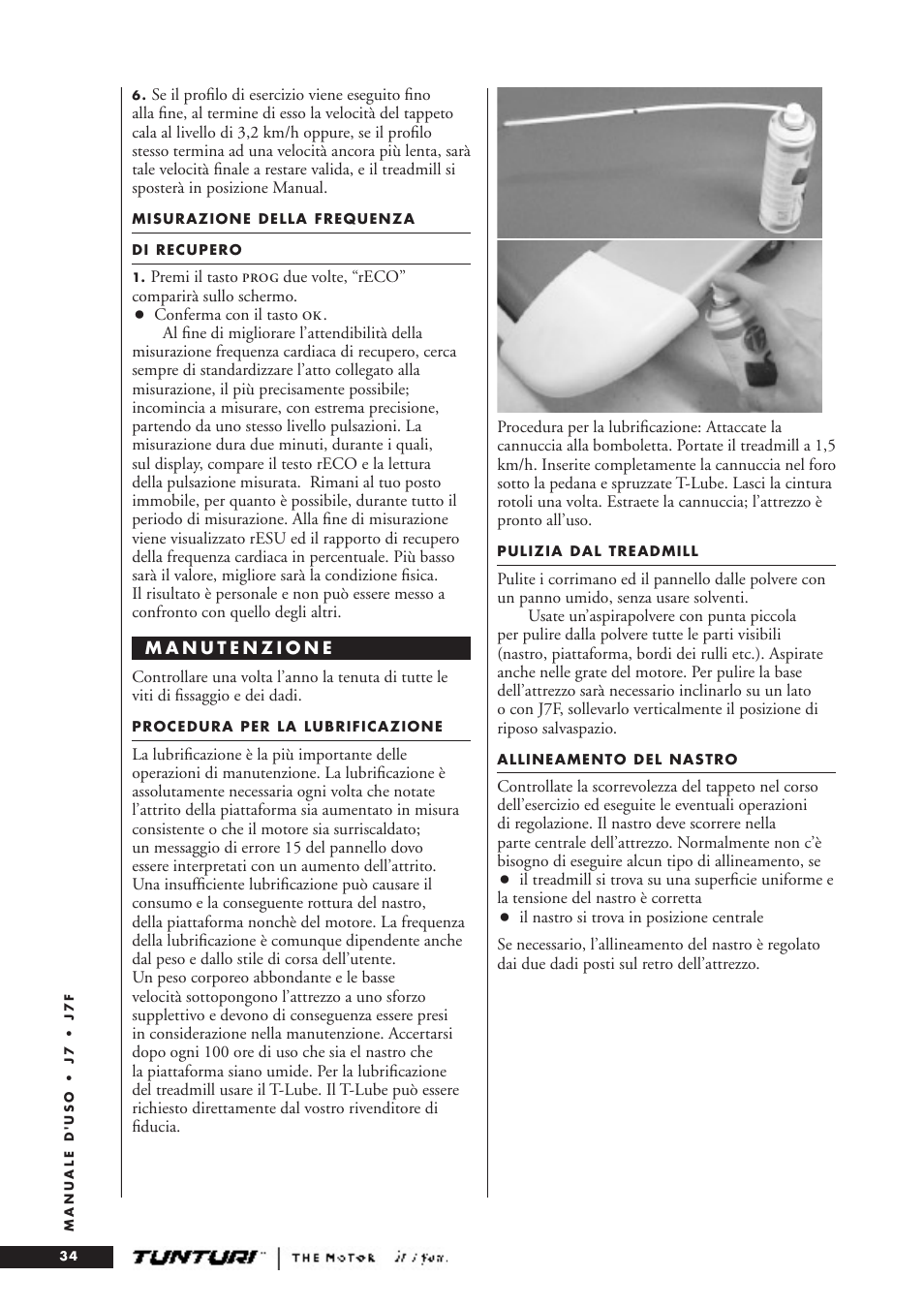 Tunturi J7F User Manual | Page 34 / 72