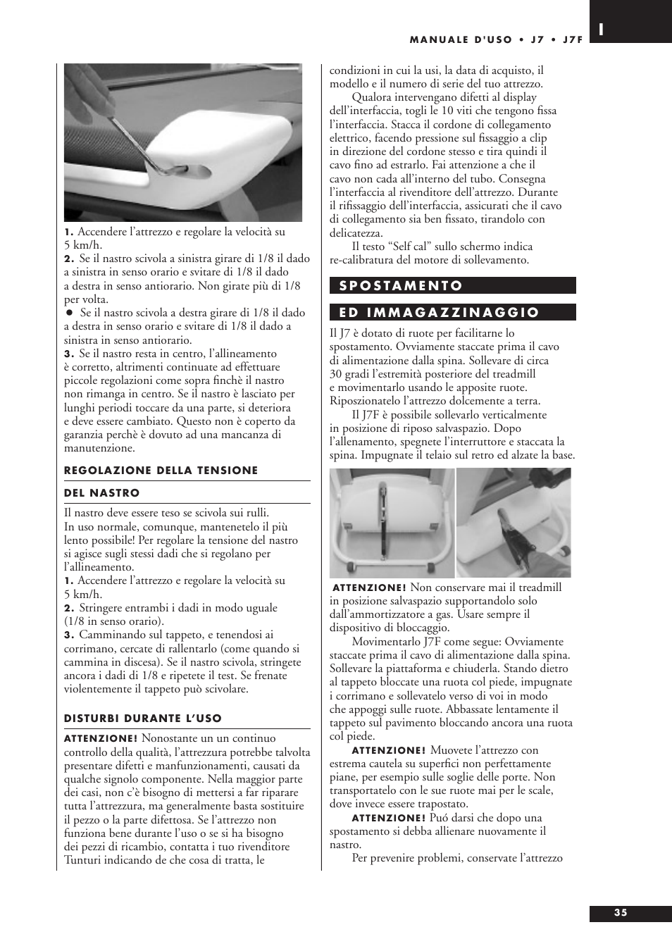Tunturi J7F User Manual | Page 35 / 72
