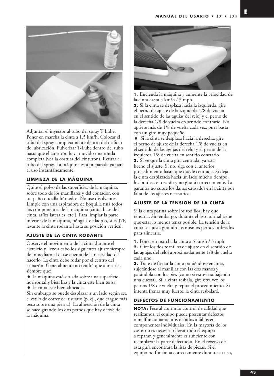 Tunturi J7F User Manual | Page 43 / 72
