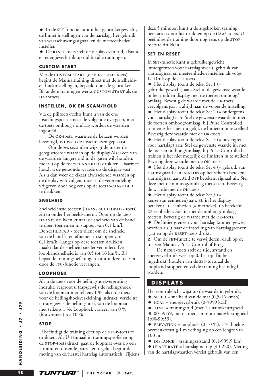 Tunturi J7F User Manual | Page 48 / 72
