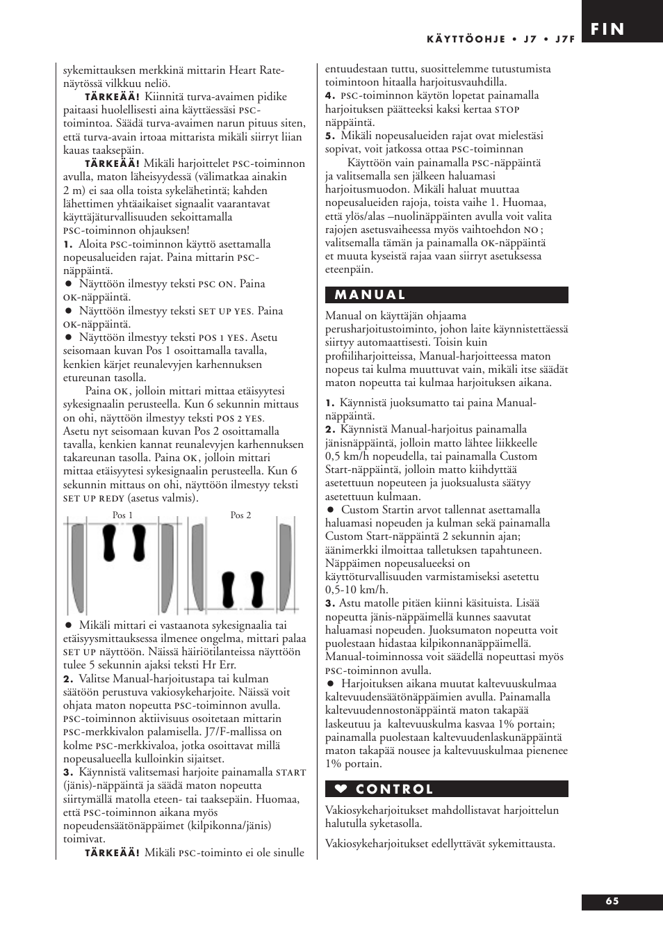 F i n | Tunturi J7F User Manual | Page 65 / 72