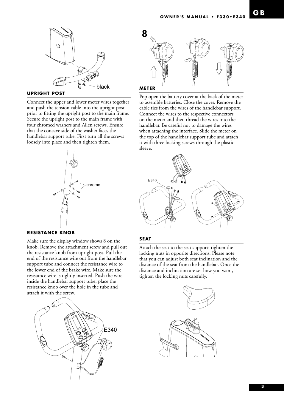 Tunturi E340 User Manual | Page 3 / 9