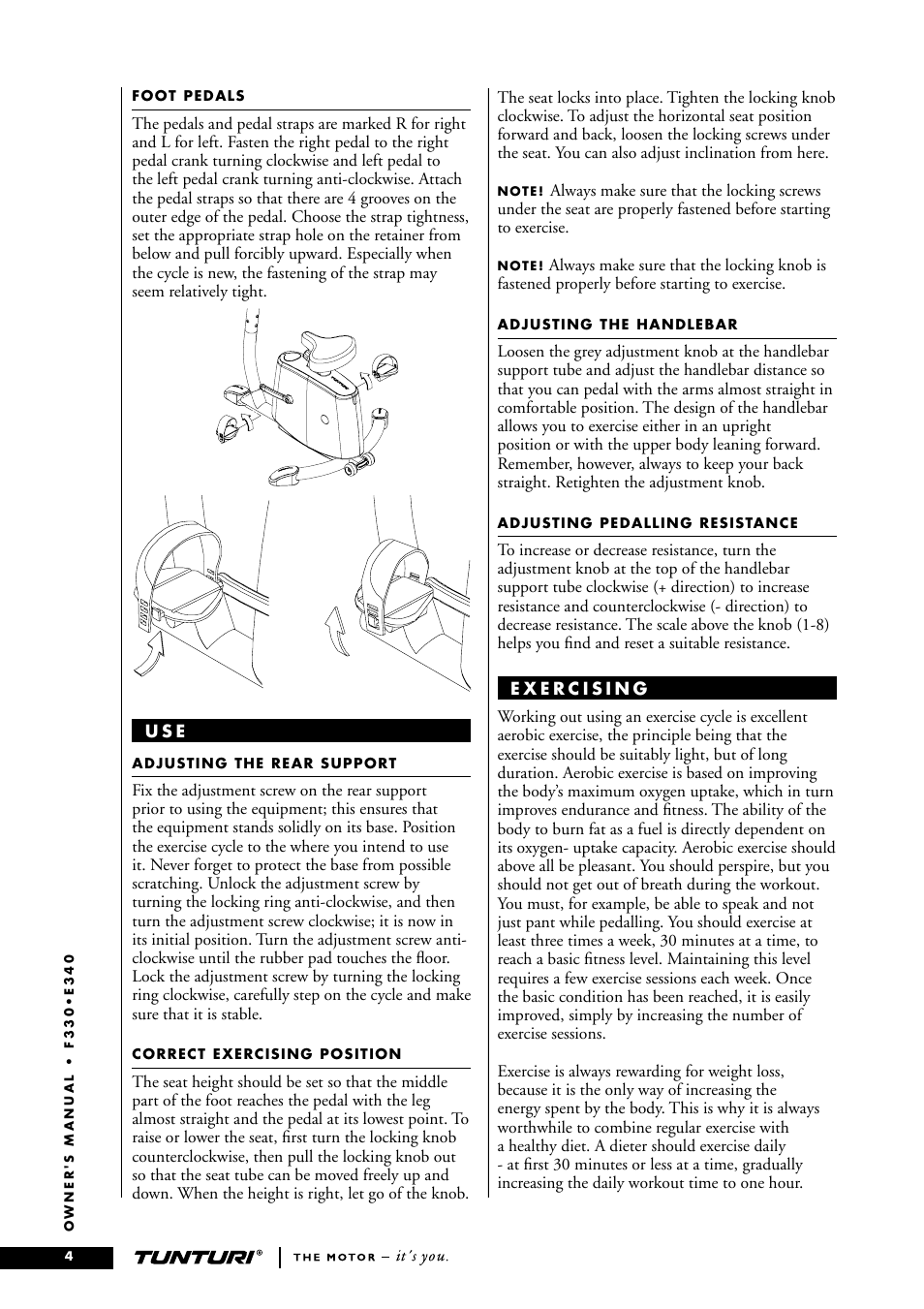 Tunturi E340 User Manual | Page 4 / 9