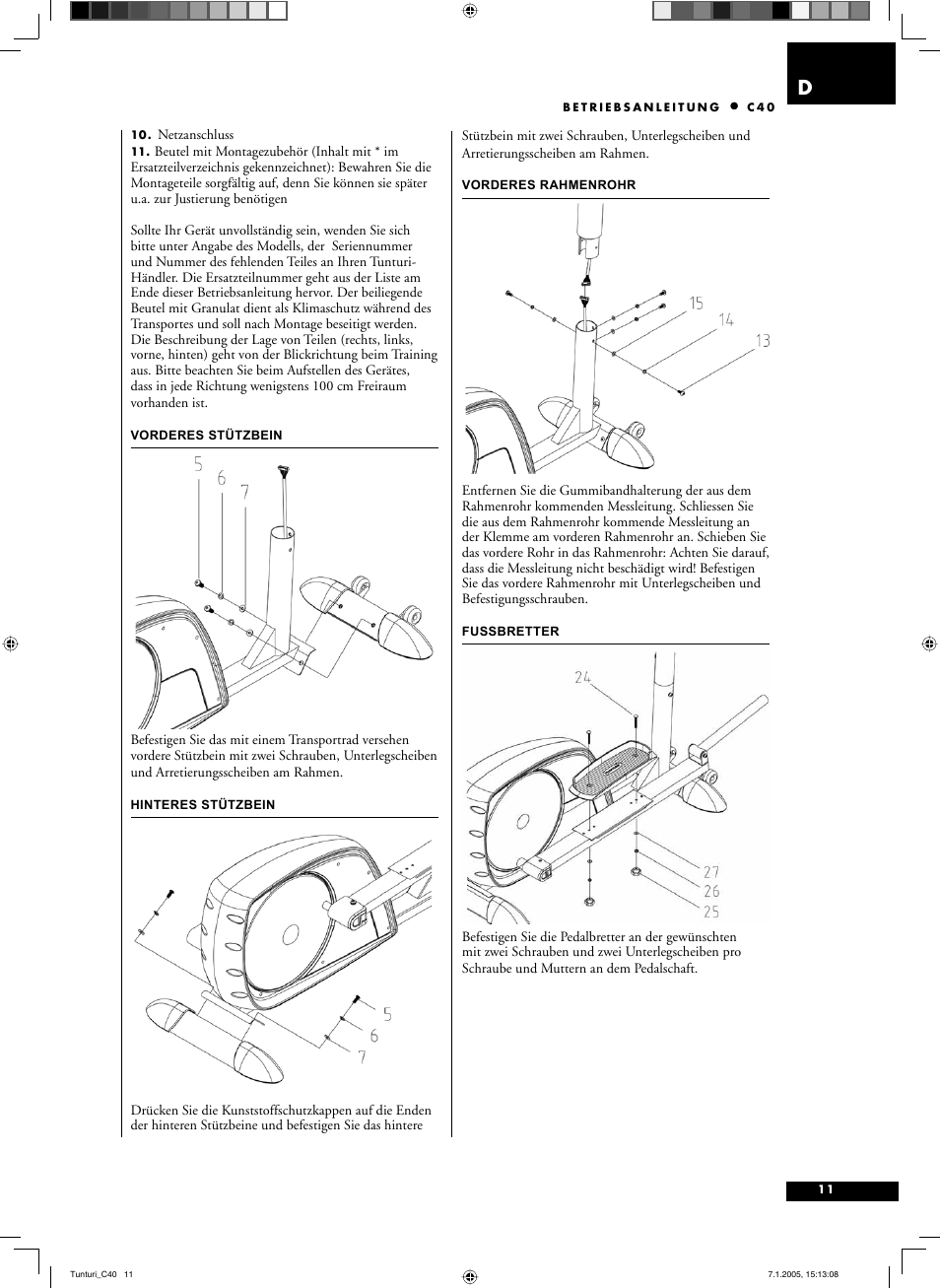 Tunturi C40 User Manual | Page 11 / 70