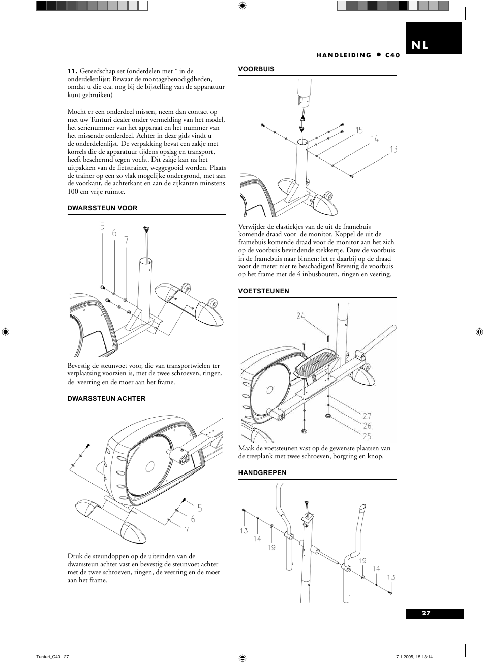 Tunturi C40 User Manual | Page 27 / 70