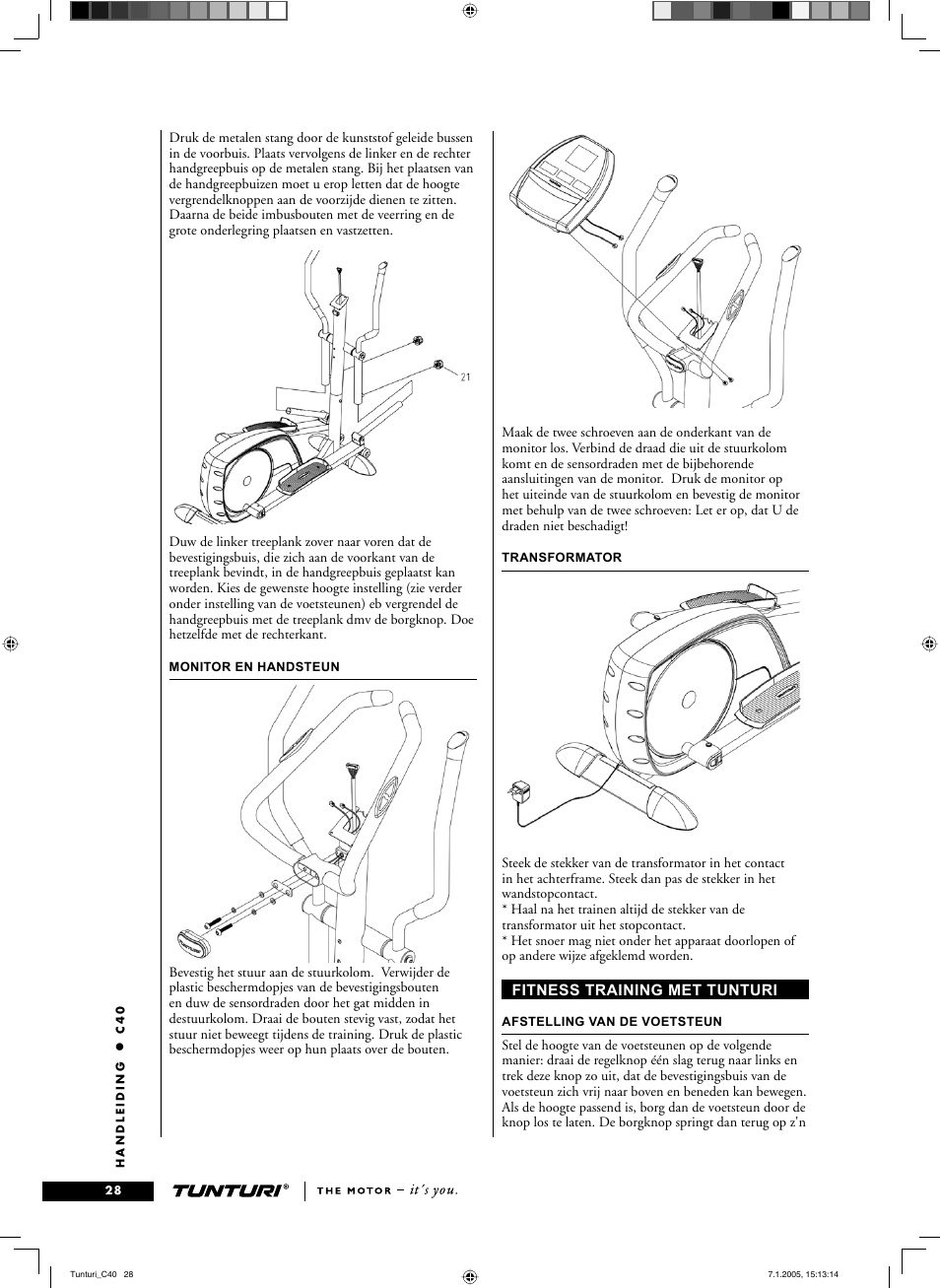 Tunturi C40 User Manual | Page 28 / 70