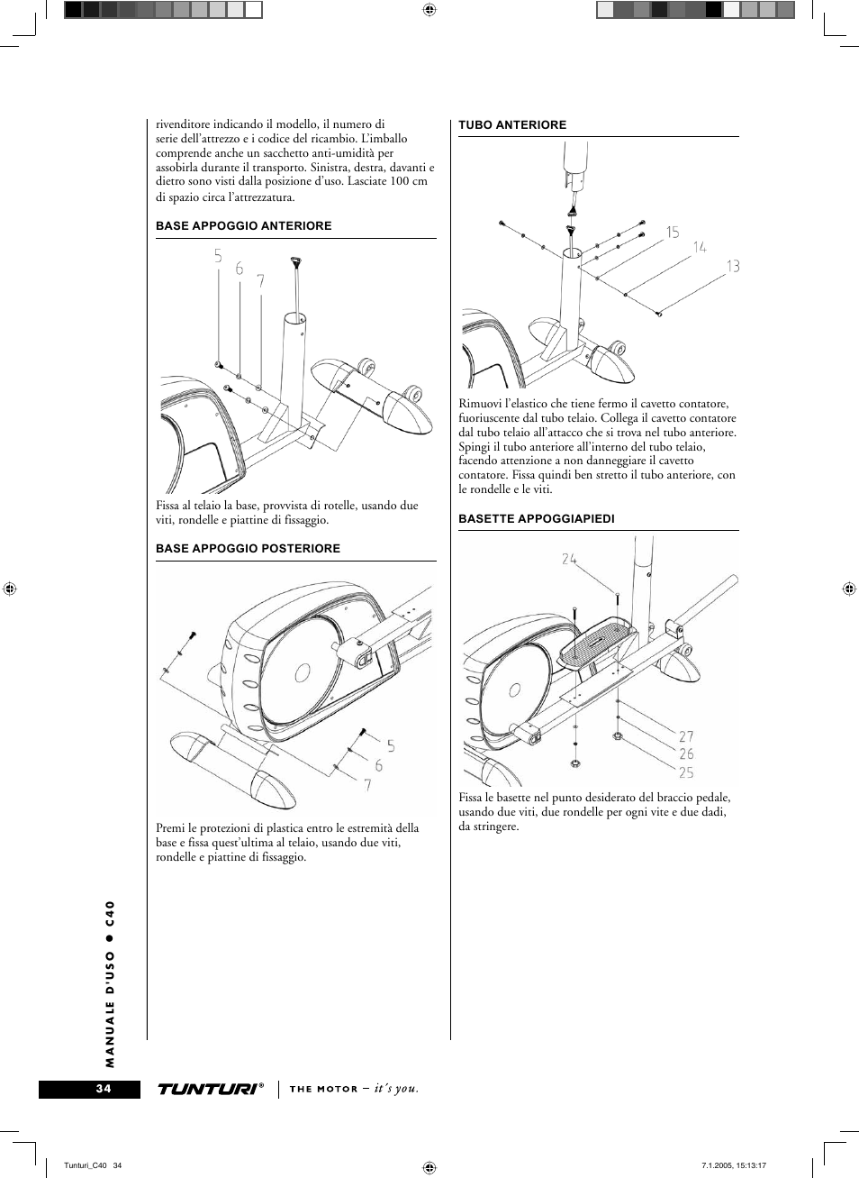 Tunturi C40 User Manual | Page 34 / 70
