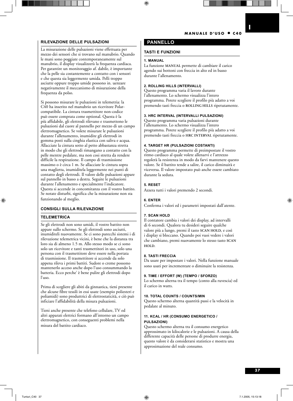 Tunturi C40 User Manual | Page 37 / 70