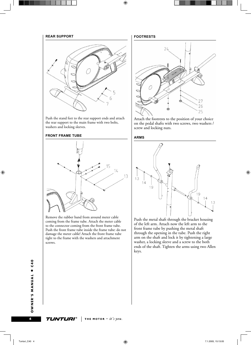 Tunturi C40 User Manual | Page 4 / 70