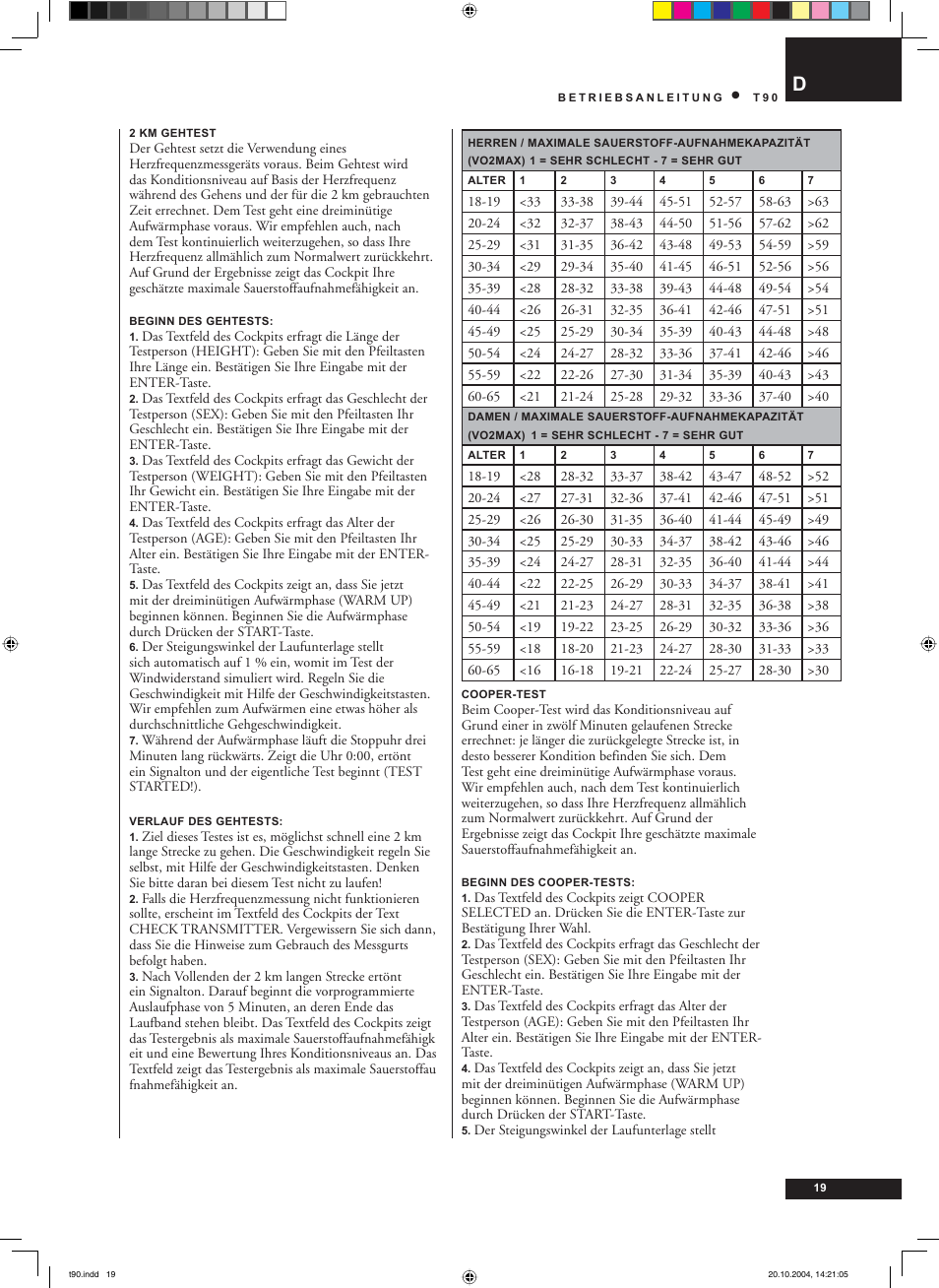 Tunturi T90 User Manual | Page 19 / 98