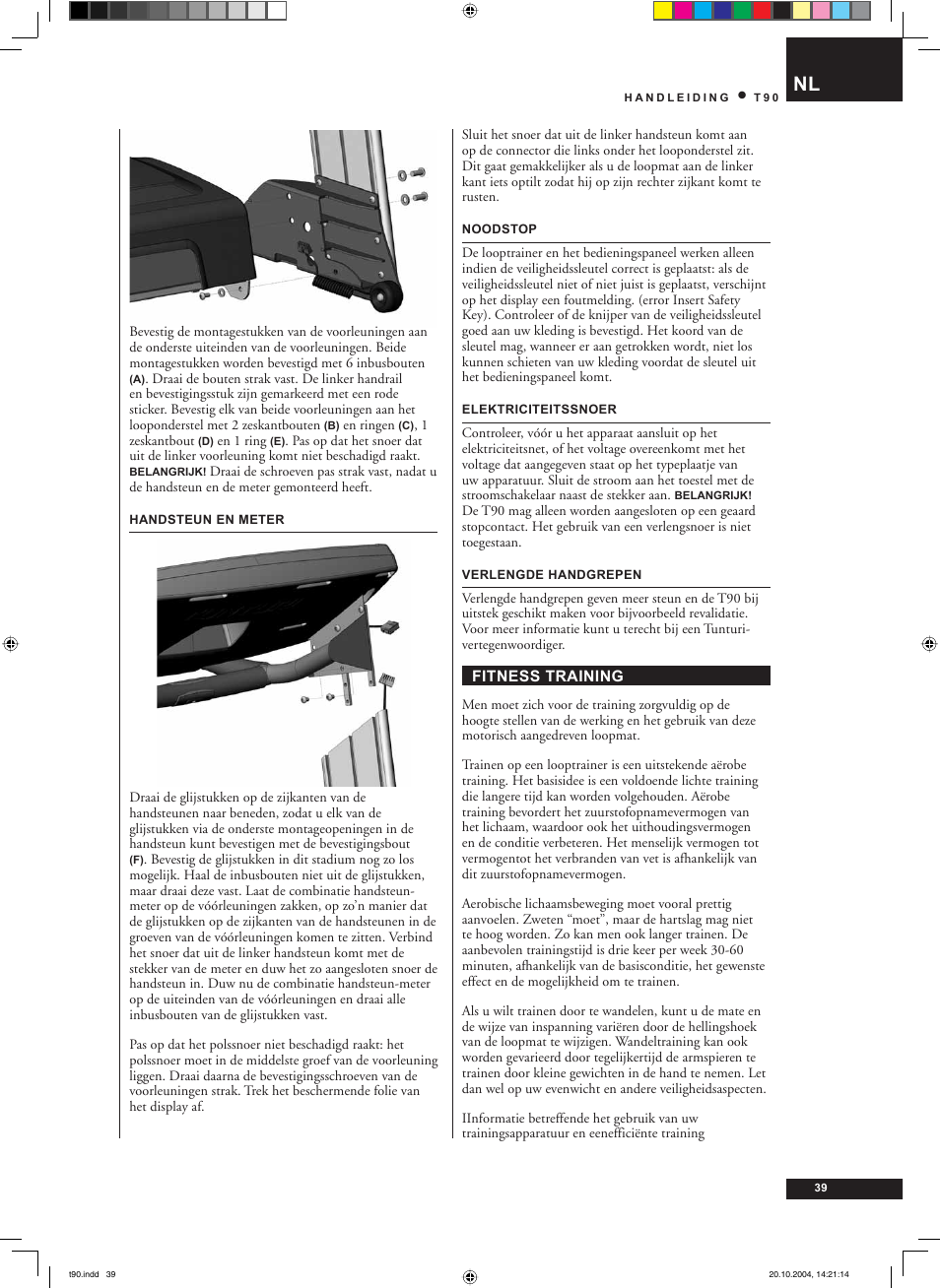 Tunturi T90 User Manual | Page 39 / 98