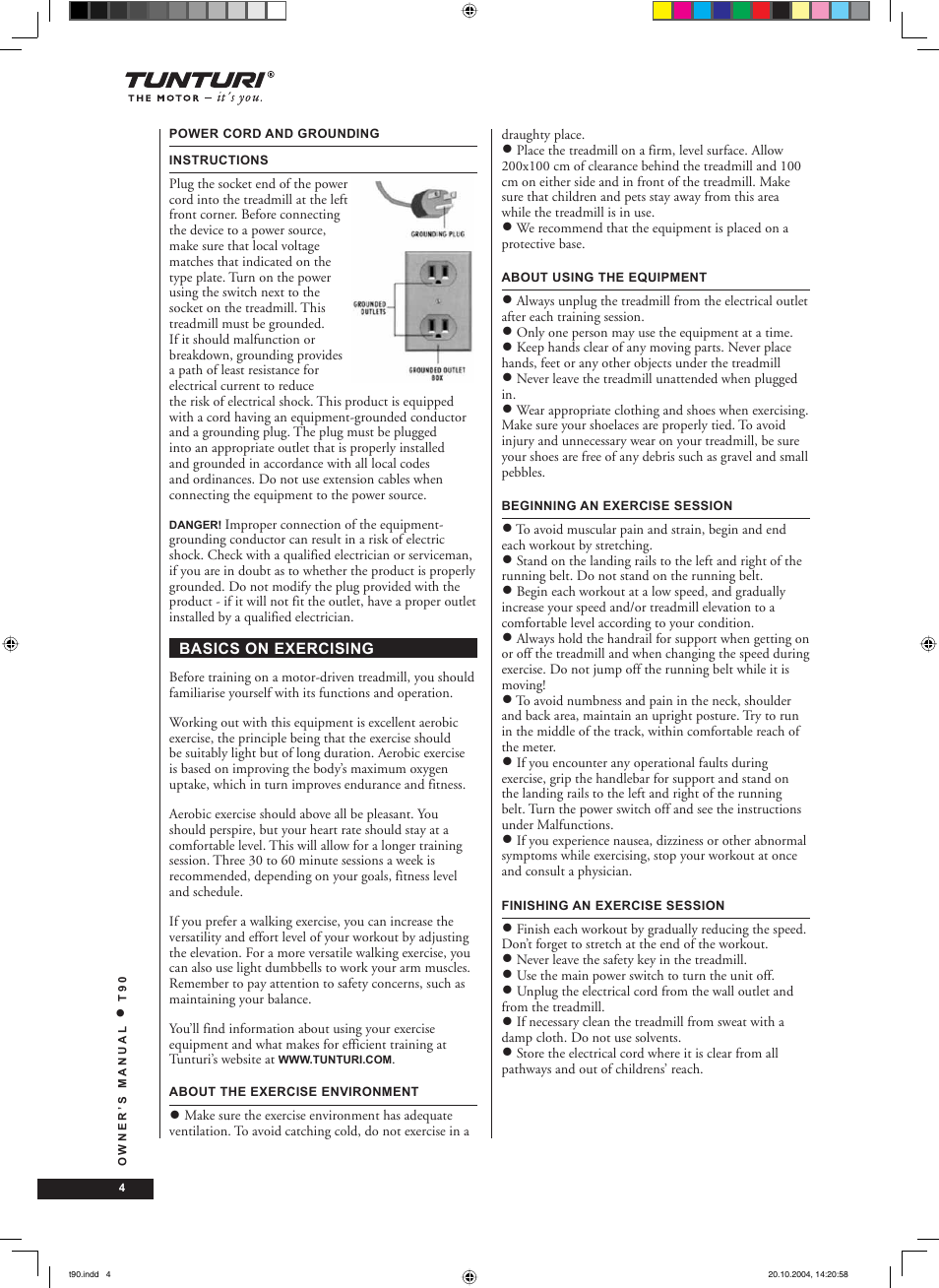 Tunturi T90 User Manual | Page 4 / 98