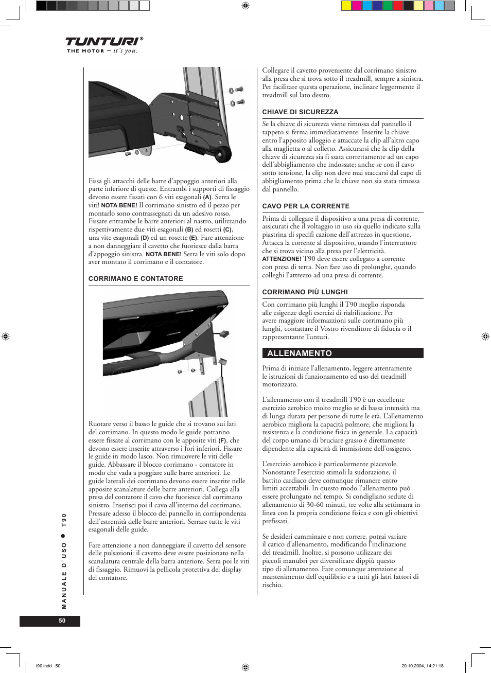 Tunturi T90 User Manual | Page 50 / 98