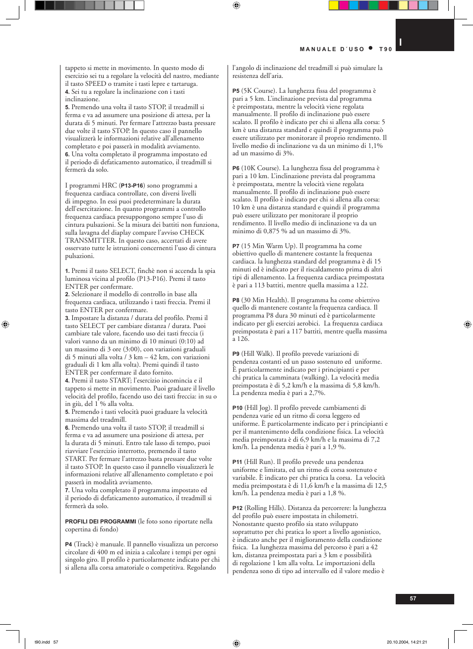 Tunturi T90 User Manual | Page 57 / 98