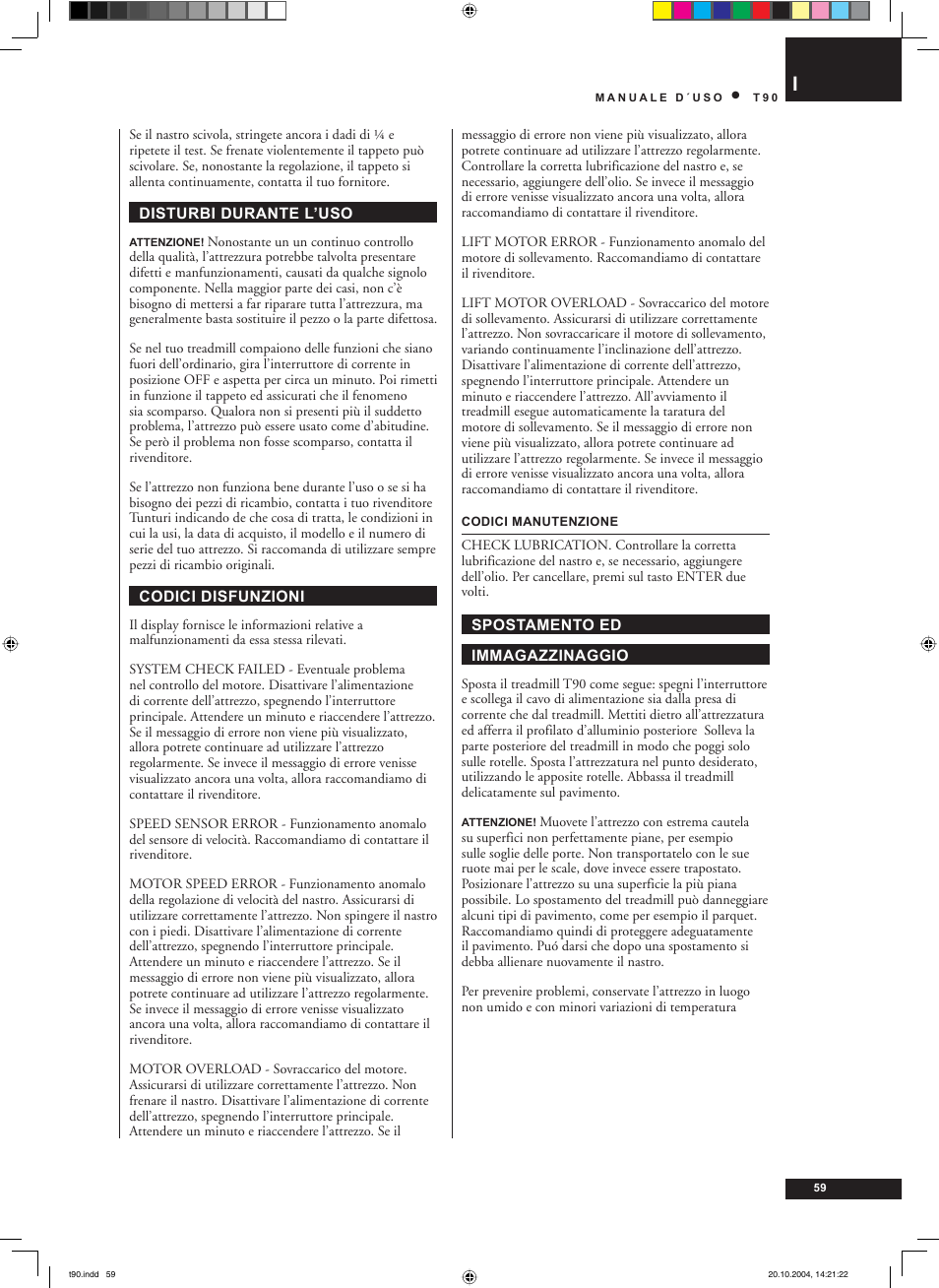 Tunturi T90 User Manual | Page 59 / 98