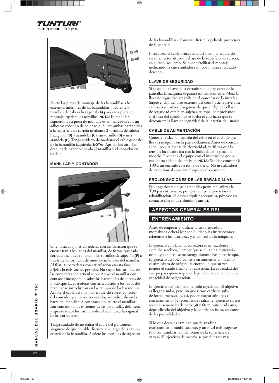 Tunturi T90 User Manual | Page 62 / 98