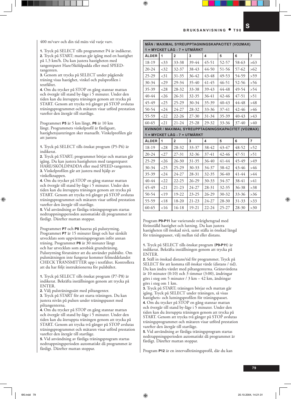 Tunturi T90 User Manual | Page 79 / 98