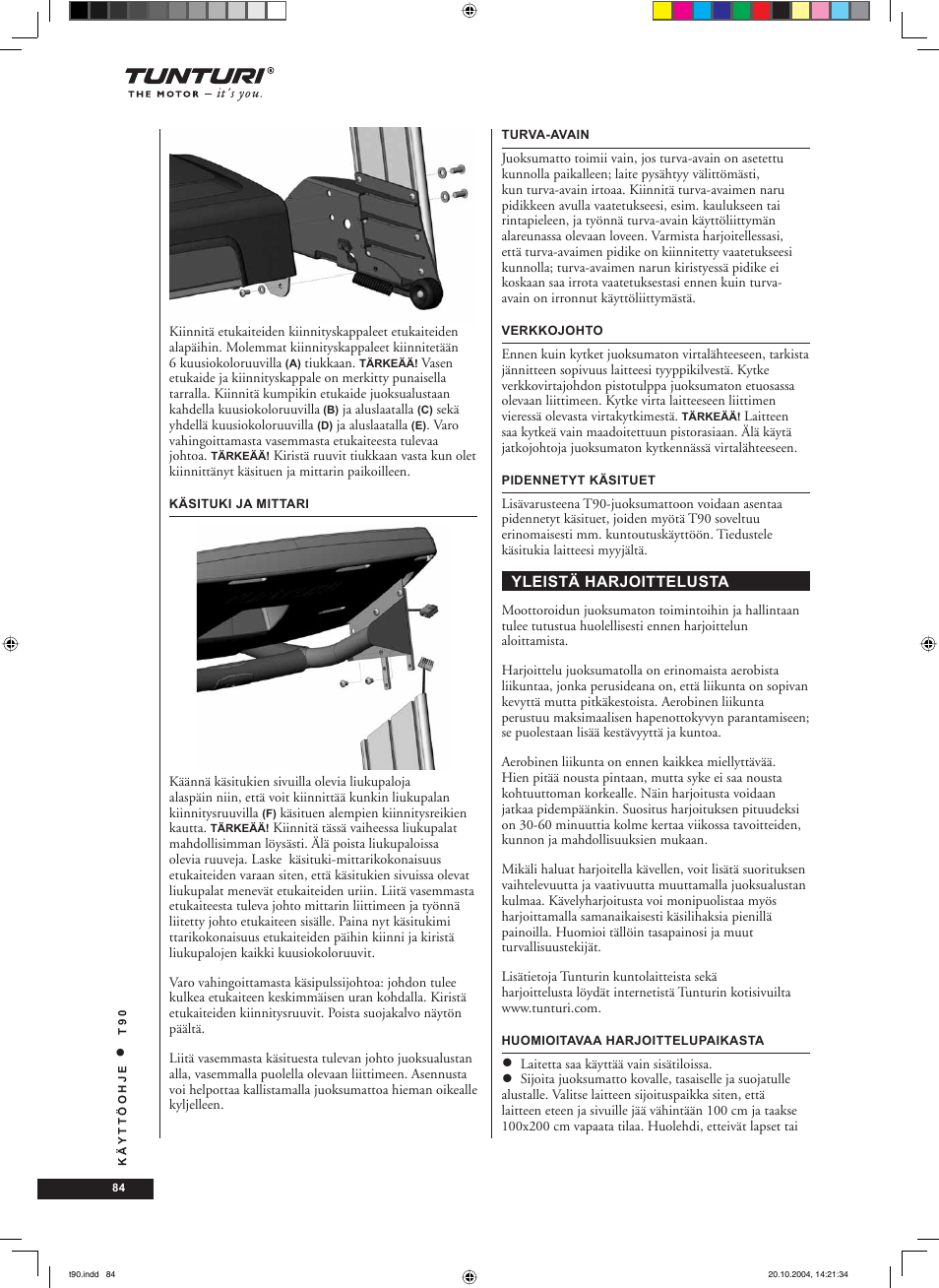 Tunturi T90 User Manual | Page 84 / 98