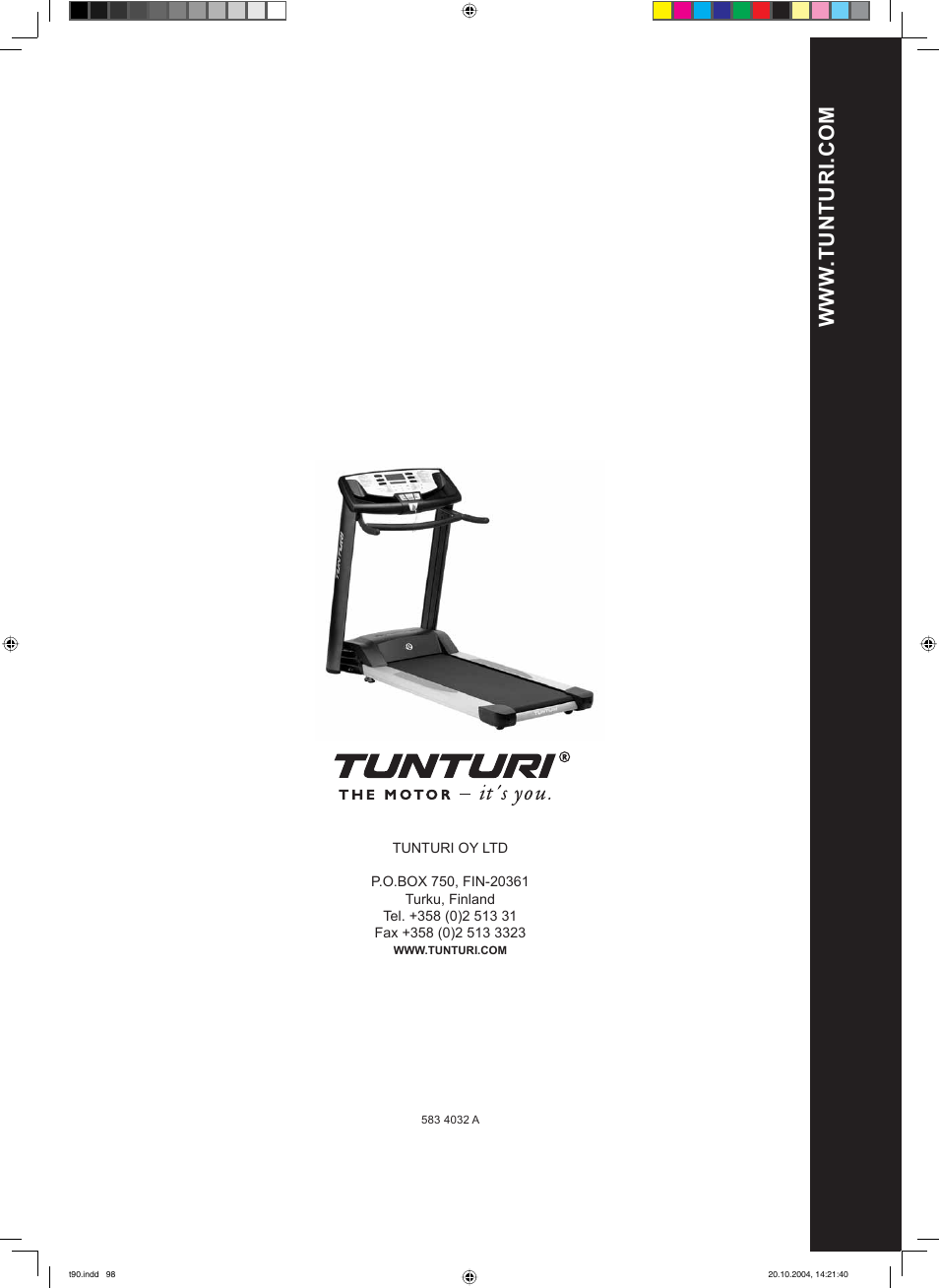 Tunturi T90 User Manual | Page 98 / 98