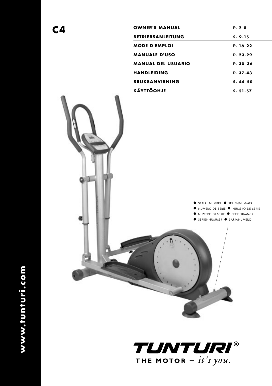 Tunturi C4 User Manual | 12 pages