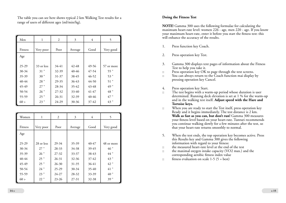 Tunturi Gamma 300 User Manual | Page 8 / 13