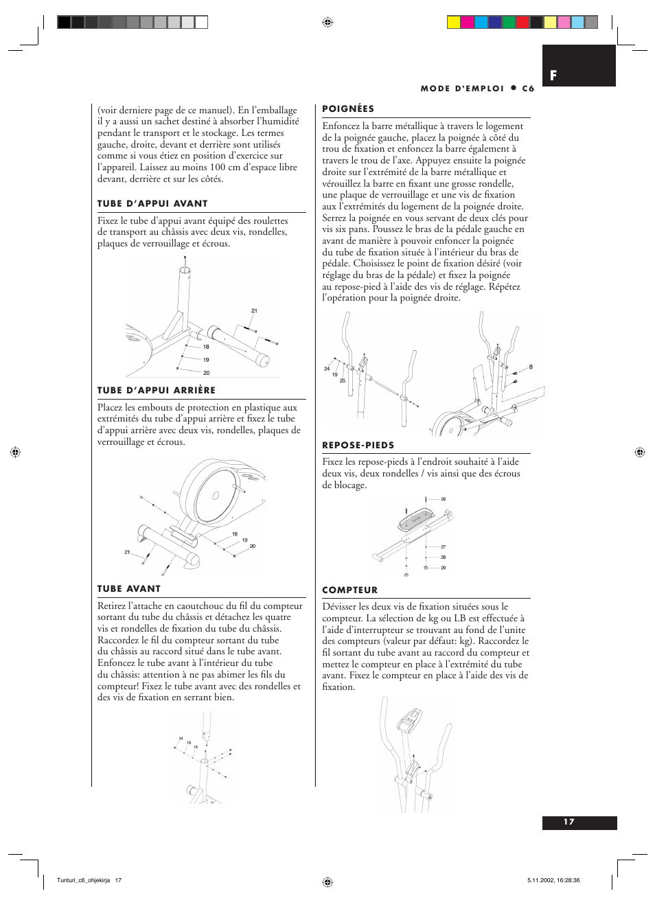 Tunturi C6 User Manual | Page 17 / 60